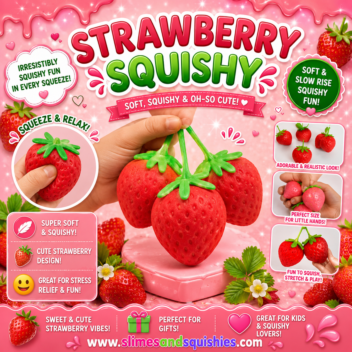 Strawberry Squeeze Squishy – product photo